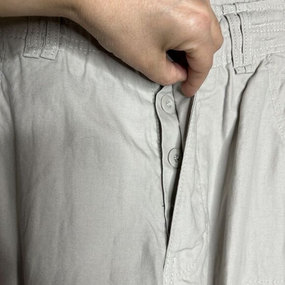 Bandit Pure Vintage Cargo Pants Trousers Button Fly Military Ivory Size L - Picture 3 of 8